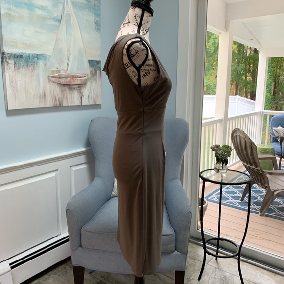 ANN TAYLOR Taupe Dress - Picture 6 of 16